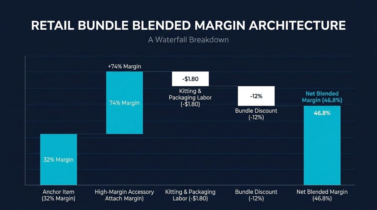Retail Bundle Blended Margin Waterfall Architecture Chart
