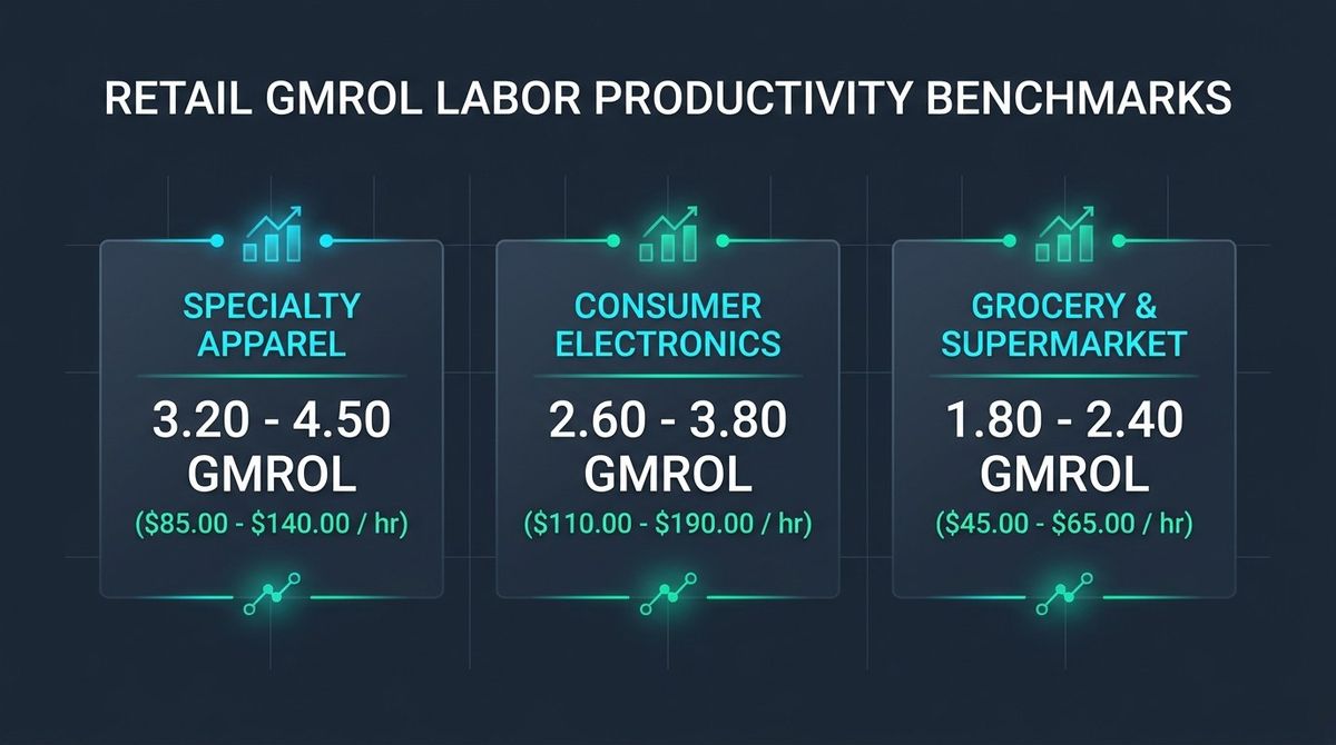 Retail GMROL Labor Productivity and Gross Margin Allocation Diagram