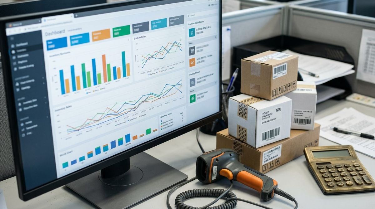 Retail analytics dashboard and inventory control audit workstation